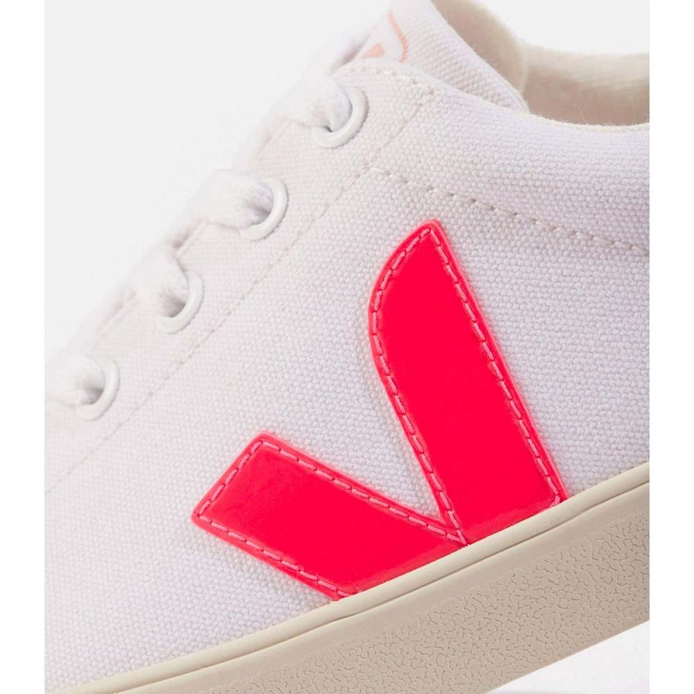 White/Pink Women's Veja ESPLAR SE CANVAS Sneakers | AU 608EBC